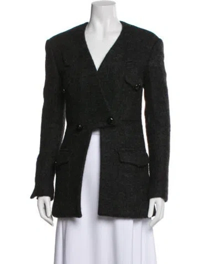 Pre-owned Celine Alpaca Blazer In Gray