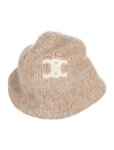 Pre-owned Celine Alpaca Bucket Hat W/ Tags In Neutral