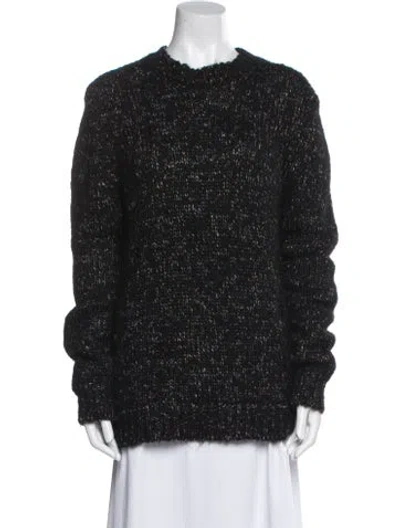 Pre-owned Celine Alpaca Crew Neck Sweater In Black