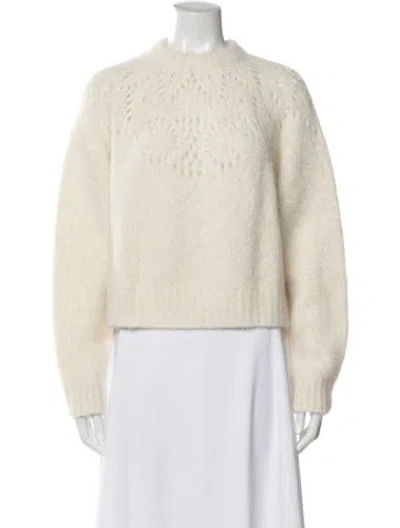 Pre-owned Celine Alpaca Crew Neck Sweater In Neutral