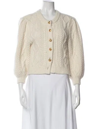 Pre-owned Celine Alpaca Crew Neck Sweater In Neutral