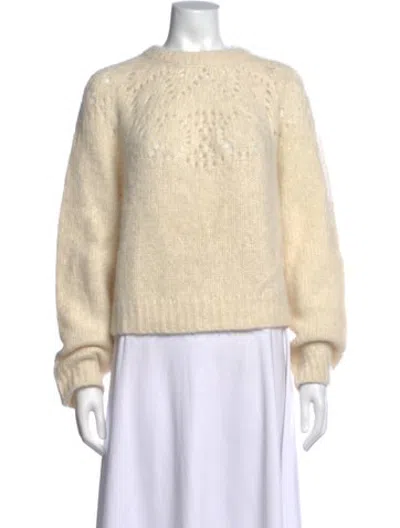 Pre-owned Celine Alpaca Crew Neck Sweater In Neutrals
