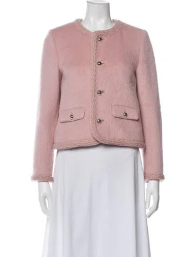 Pre-owned Celine Alpaca Evening Jacket W/ Tags In Pink