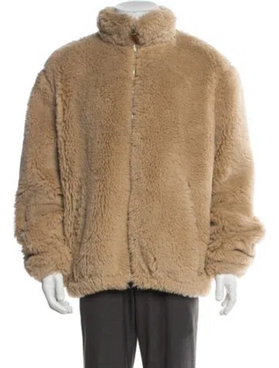 Pre-owned Celine Alpaca Jacket In Brown