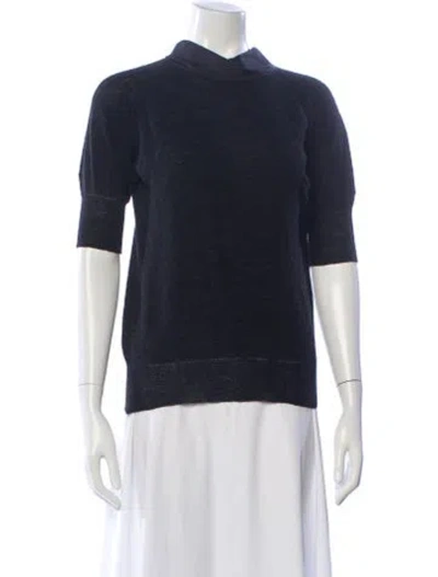 Pre-owned Celine Alpaca Mock Neck Sweater In Black
