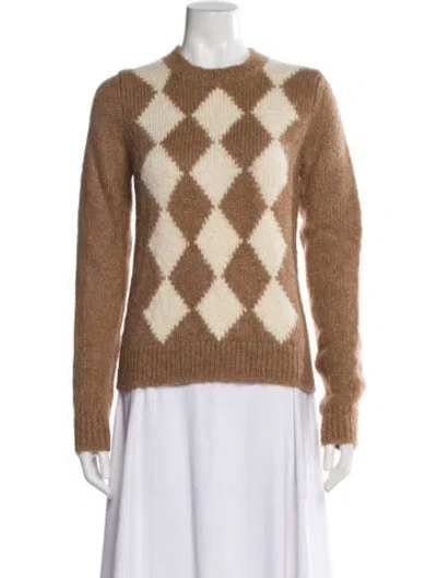 Pre-owned Celine Alpaca Printed Sweater In Neutral