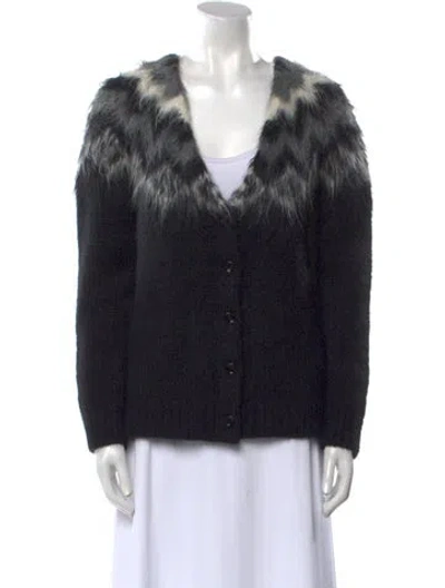 Pre-owned Celine Alpaca Tie-dye Print Sweater In Black