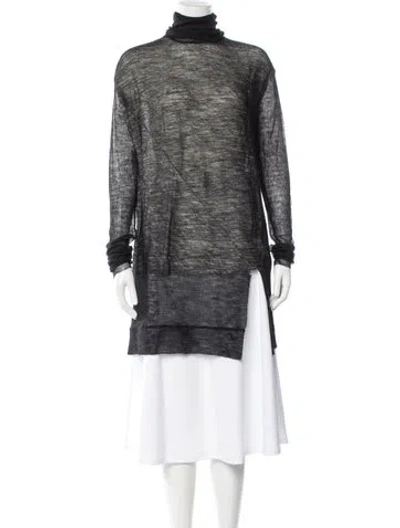 Pre-owned Celine Alpaca Turtleneck Sweater In Gray