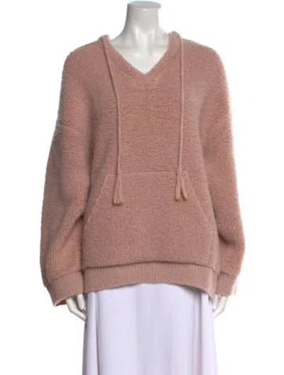 Pre-owned Celine Alpaca V-neck Sweater In Pink