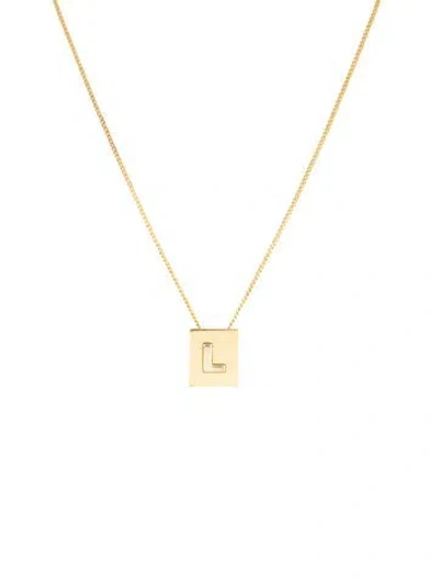 Pre-owned Celine Alphabet 'l' Pendant Necklace, 17" In Multicolor
