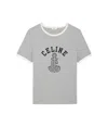 Celine Anchor 70's T-shirt In Cotton Jersey In Gray