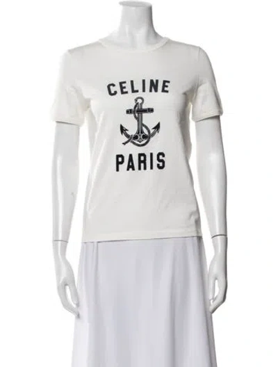 Pre-owned Celine Anchor Graphic Print T-shirt In Neutrals