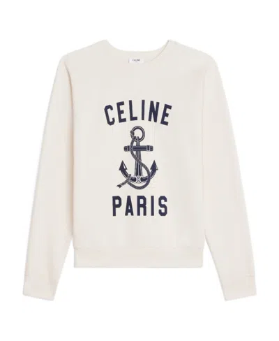 Celine Anchor Sweater In Fleece And Cashmere In Neutral