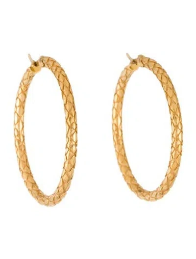 Pre-owned Celine Animal Bold Hoop Earrings In Multi