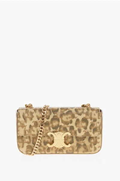 Celine Animal Patterned Claude Crossbody Bag In Neutral