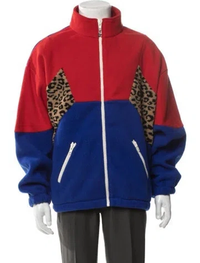 Pre-owned Celine Animal Print Jacket In Blue