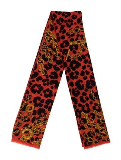 Pre-owned Celine Animal Print Scarf In Multi