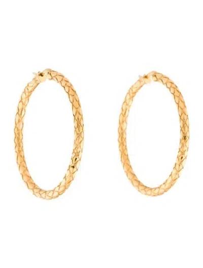 Pre-owned Celine Animals Bold Hoop Earrings In Multi