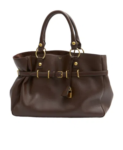 Celine Anita Dual-handle Shoulder Bag In Brown