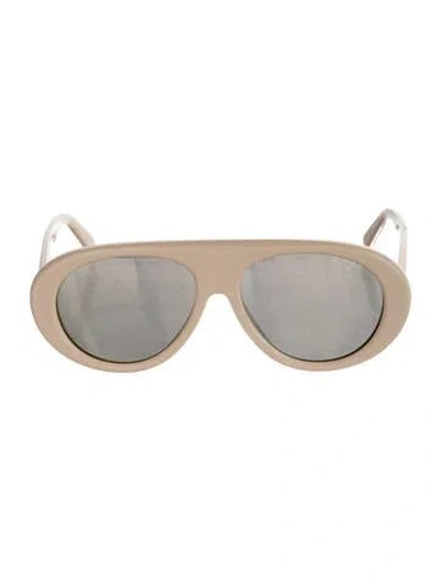 Pre-owned Celine Après Ski Aviator Sunglasses In White