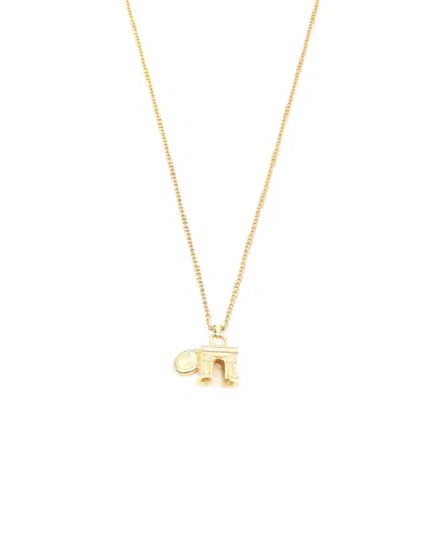 Celine Céline Arc De Triomphe Necklace In Gold