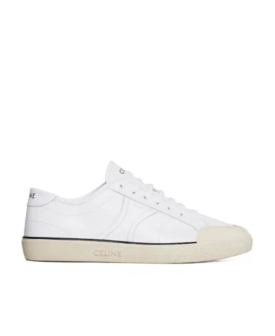 Celine As-01 Alan Low-cut Lace-up Casual Sneakers In White