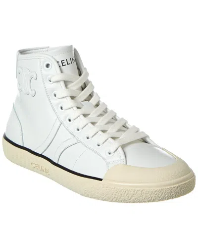 Celine As-01 Low Lace Alan Leather Sneaker In White