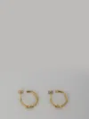 Celine Asymmetric Hoops In Gold