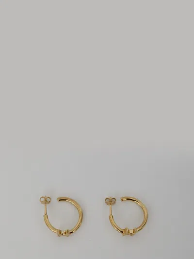 Celine Asymmetric Hoops In Gold