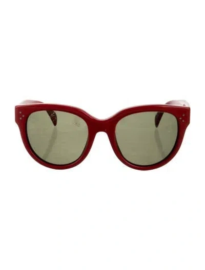Pre-owned Celine Audrey Cat-eye Sunglasses In Red