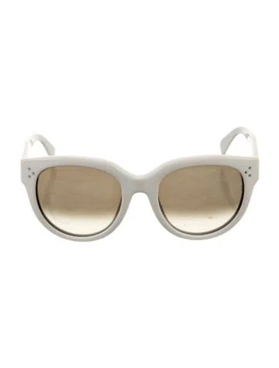 Pre-owned Celine Audrey Oversize Sunglasses In White