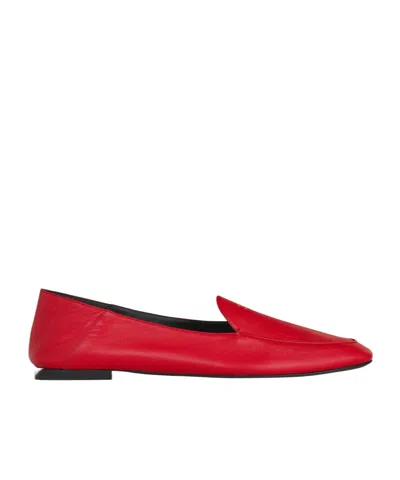 Celine Aura Loafer In Goatskin In Red