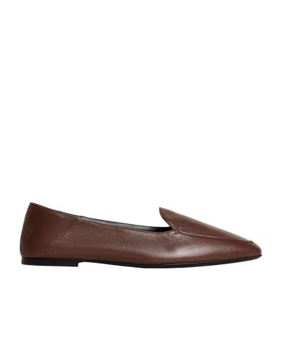 Celine Aura Loafer In Goatskin In Brown