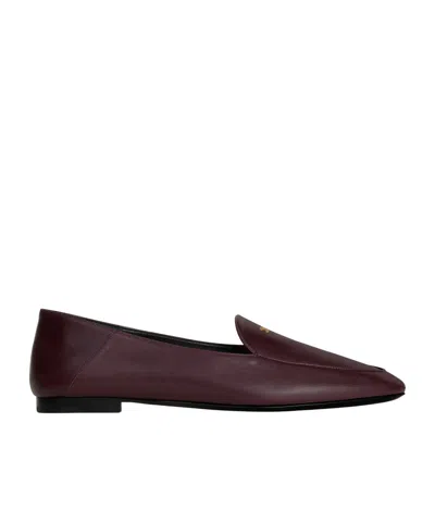 Celine Aura Loafer In Goatskin In Red