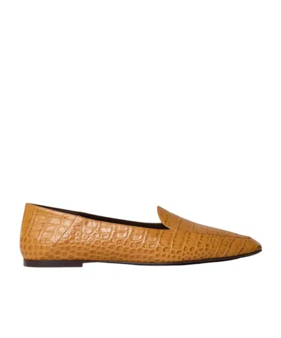Celine Aura Loafers In Orange