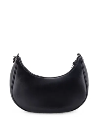 Pre-owned Celine Ava Chain Bag Leather Medium Hobo Bag In ブラック