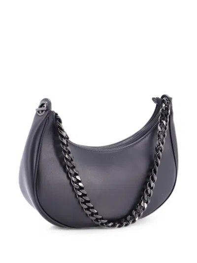 Pre-owned Celine Ava Chain Bag Leather Medium Hobo Bag In Black