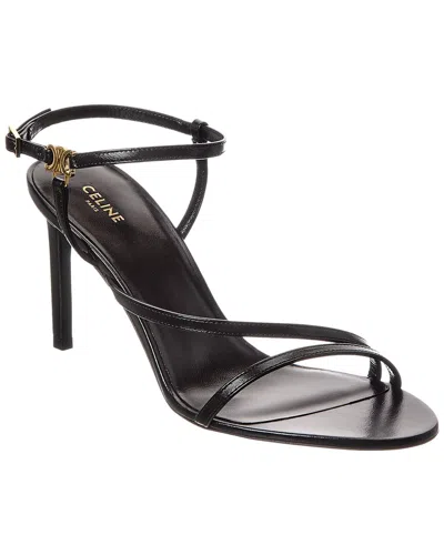 Celine Ava Leather Sandal In Brown