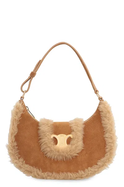 Celine Ava Media Handbag In Brown