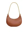 Celine Ava Medium Smooth Cow Leather Chain Handbag In Brown