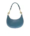 Celine Ava Medium Smooth Cowhide Leather Strap Handbag In Blue