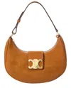 Celine Ava Medium Suede Shoulder Bag In Brown