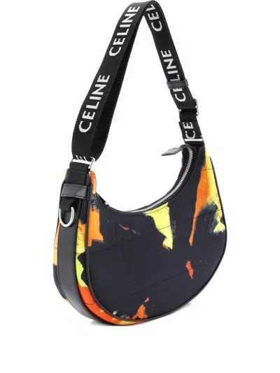 Pre-owned Celine Ava Printed Quilted Nylon Medium Shoulder Bag In Multi