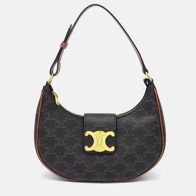 Pre-owned Celine Ava Triumph Medium In Brown
