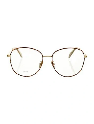 Pre-owned Celine Aviator Eyeglasses In Brown