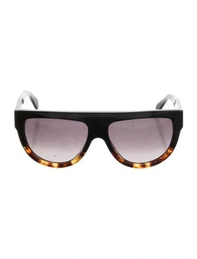 Pre-owned Celine Aviator Gradient Sunglasses In Black