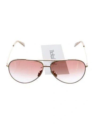 Pre-owned Celine Aviator Gradient Sunglasses In Gold