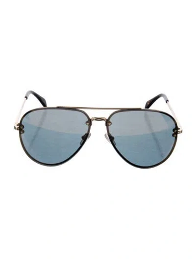 Pre-owned Celine Aviator Mirrored Sunglasses In Gold