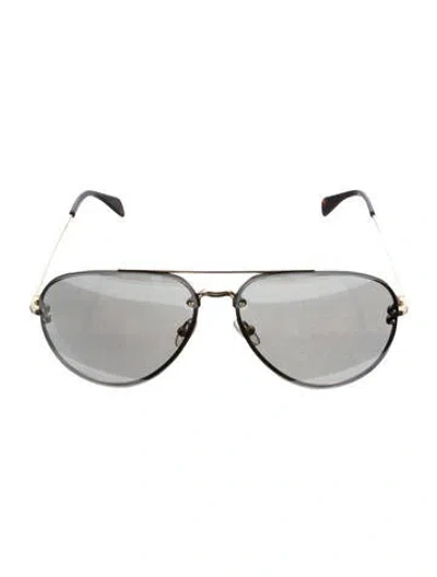 Pre-owned Celine Aviator Mirrored Sunglasses In Gold