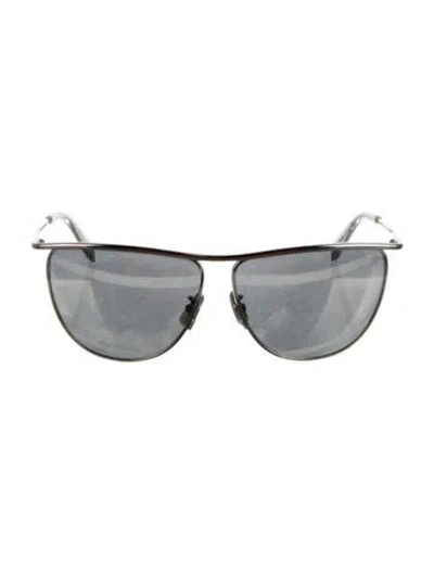 Pre-owned Celine Aviator Mirrored Sunglasses In Silver